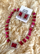 COLAR GLAMOUR PINK PRATEADO